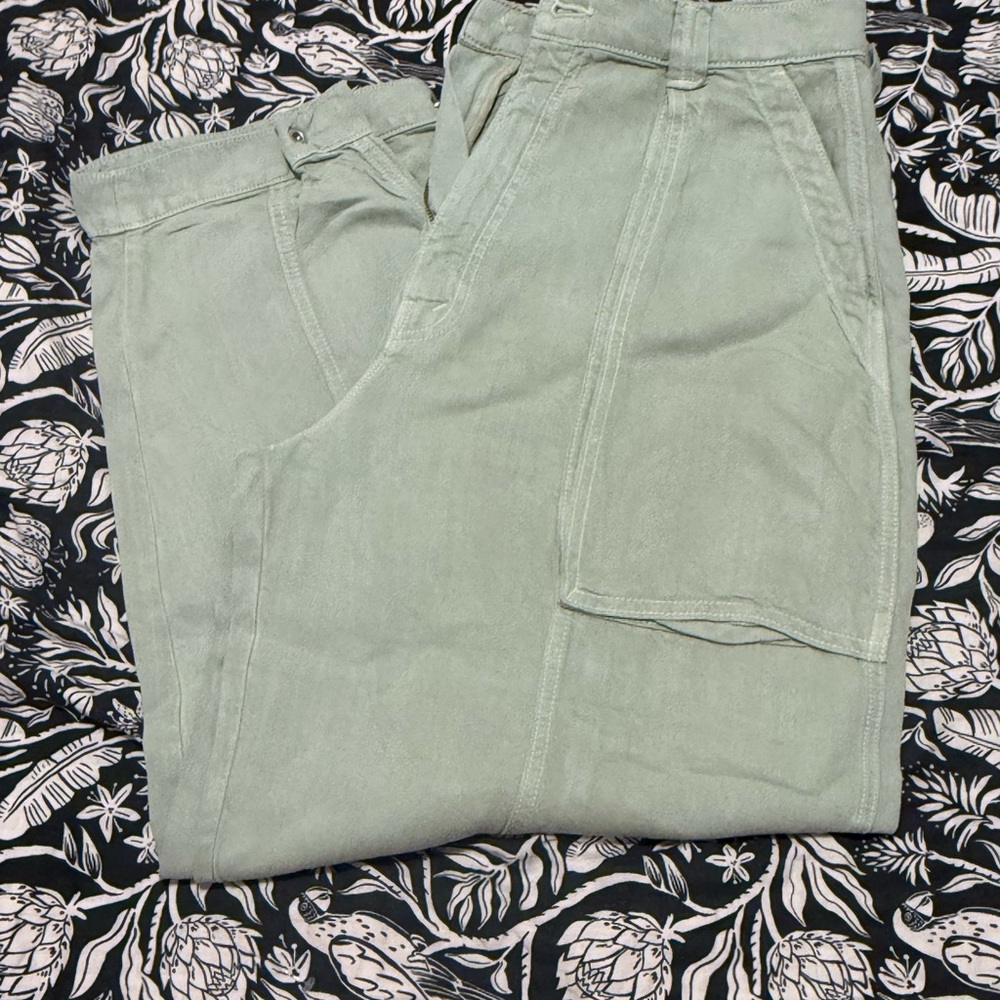 MOTHER Mint Green Denim Pants